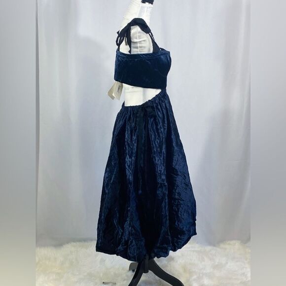 ULLA JOHNSON metallic midi dress size 8 - Picture 7 of 12